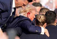 former us president donald trump escapes bid on his life